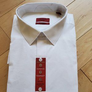 Men’s Alfani White Dress Shirt Fitted 34/35 17-17 1/2